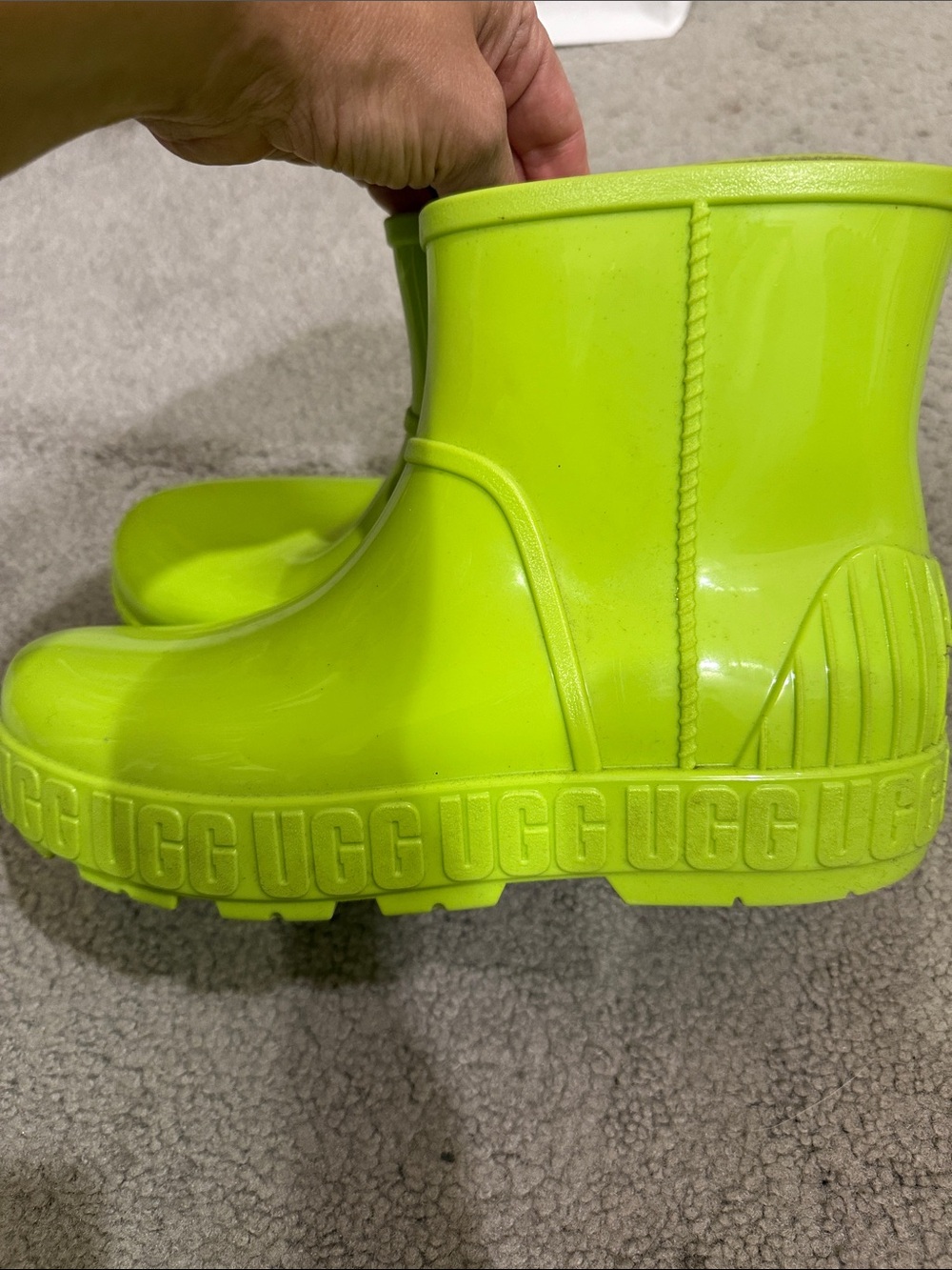 UGG Women  Green Waterproof Rain Boots